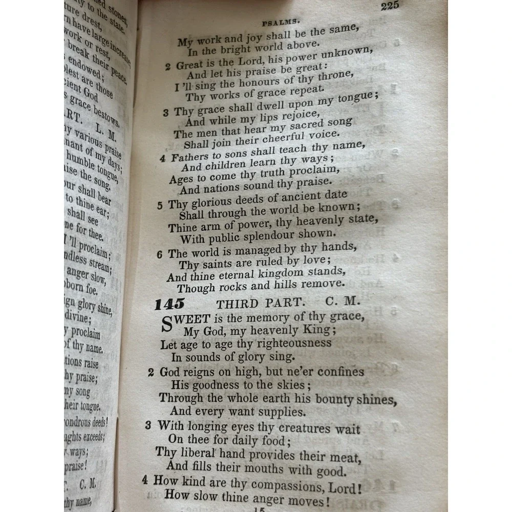 1843 Psalms & Hymns Presbyterian social,private,public worship